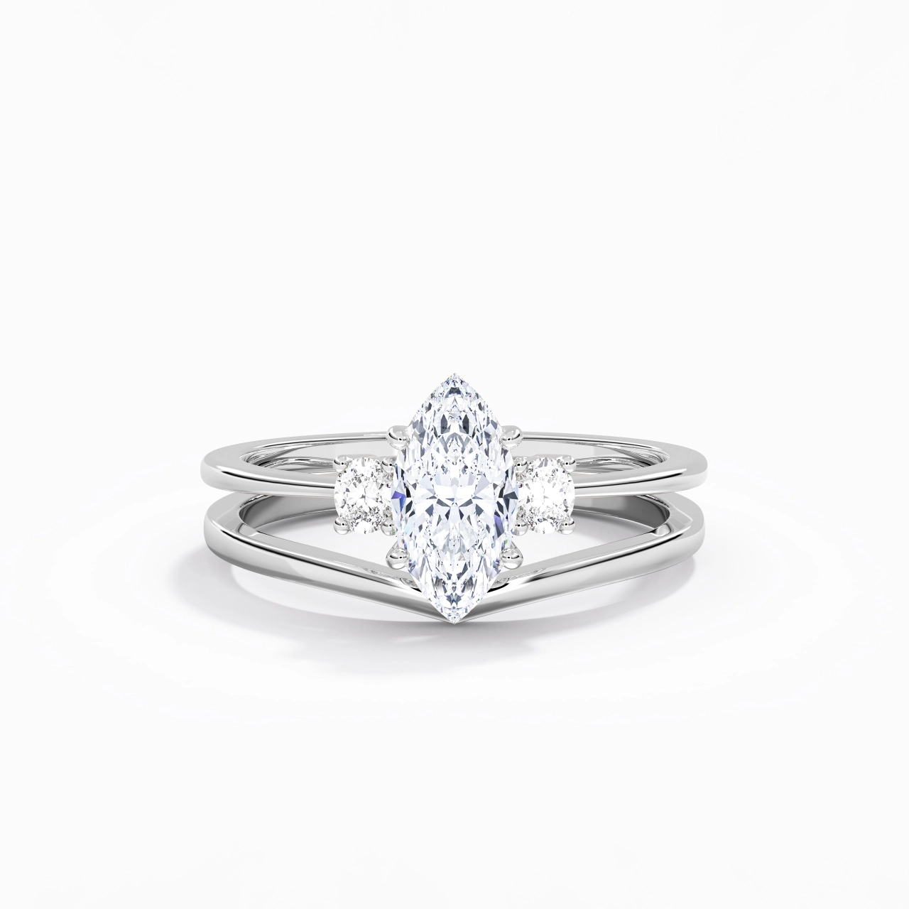 Classic Marquise Cut Bridal Set