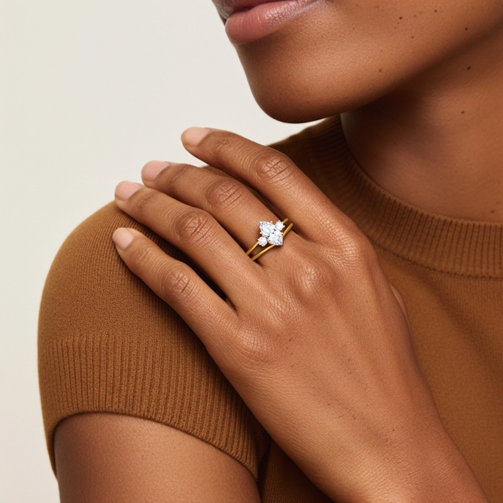 Classic Marquise Cut Bridal Set