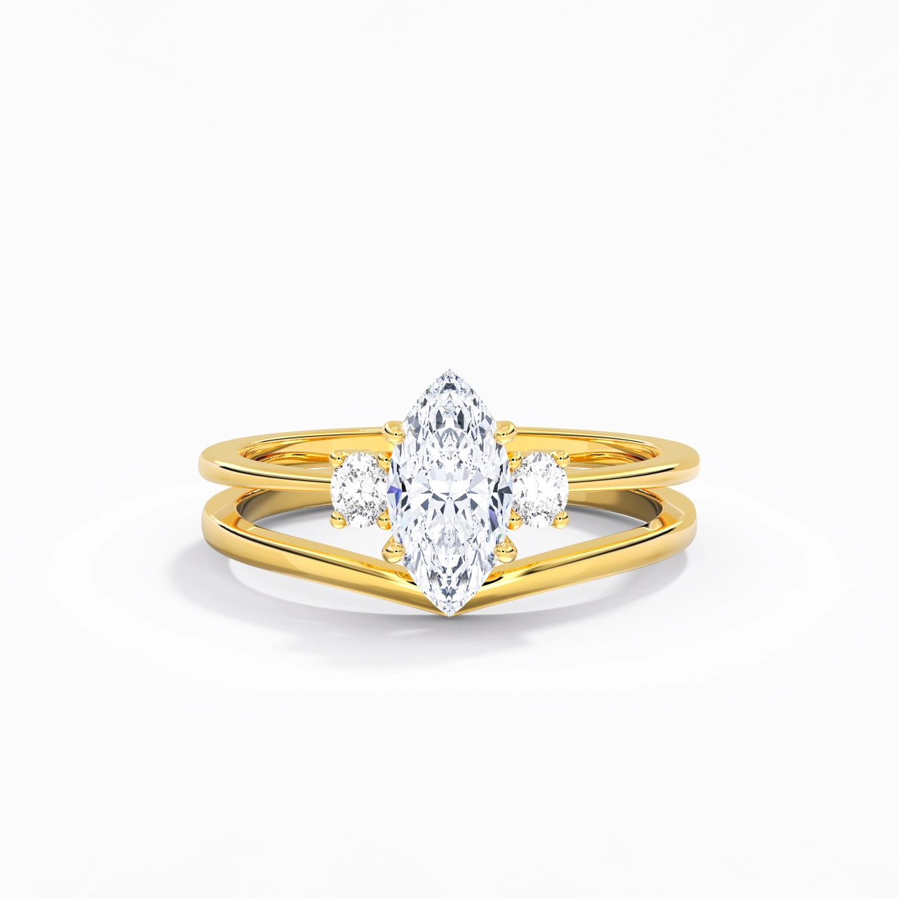 Classic Marquise Cut Bridal Set