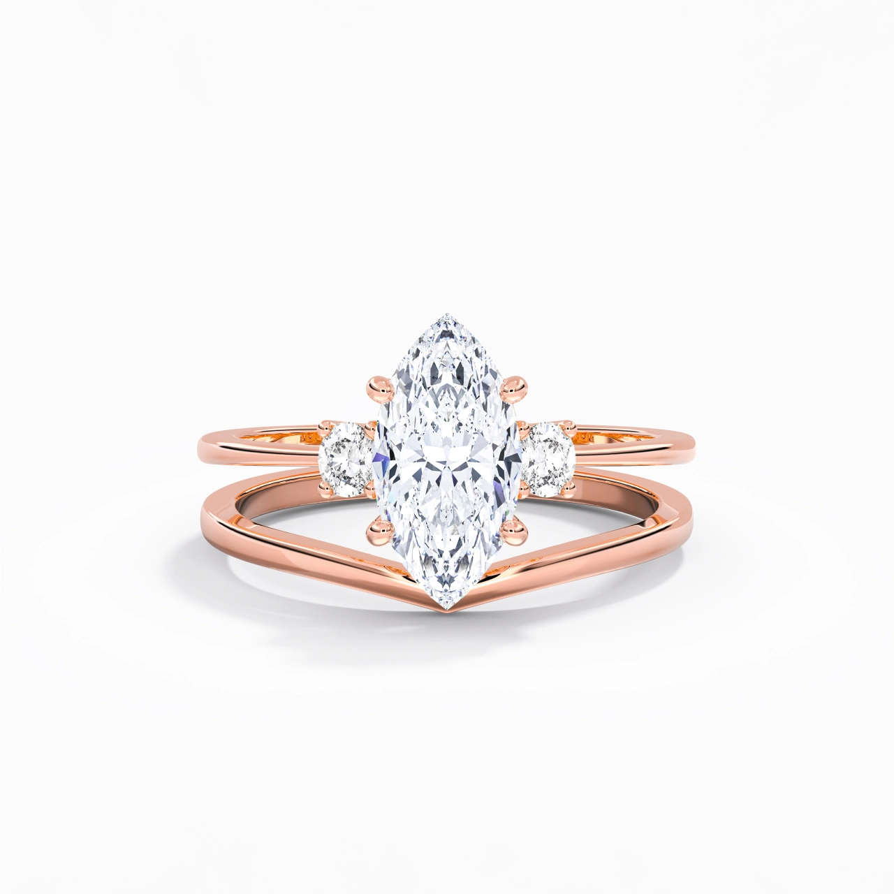 Classic Marquise Cut Bridal Set