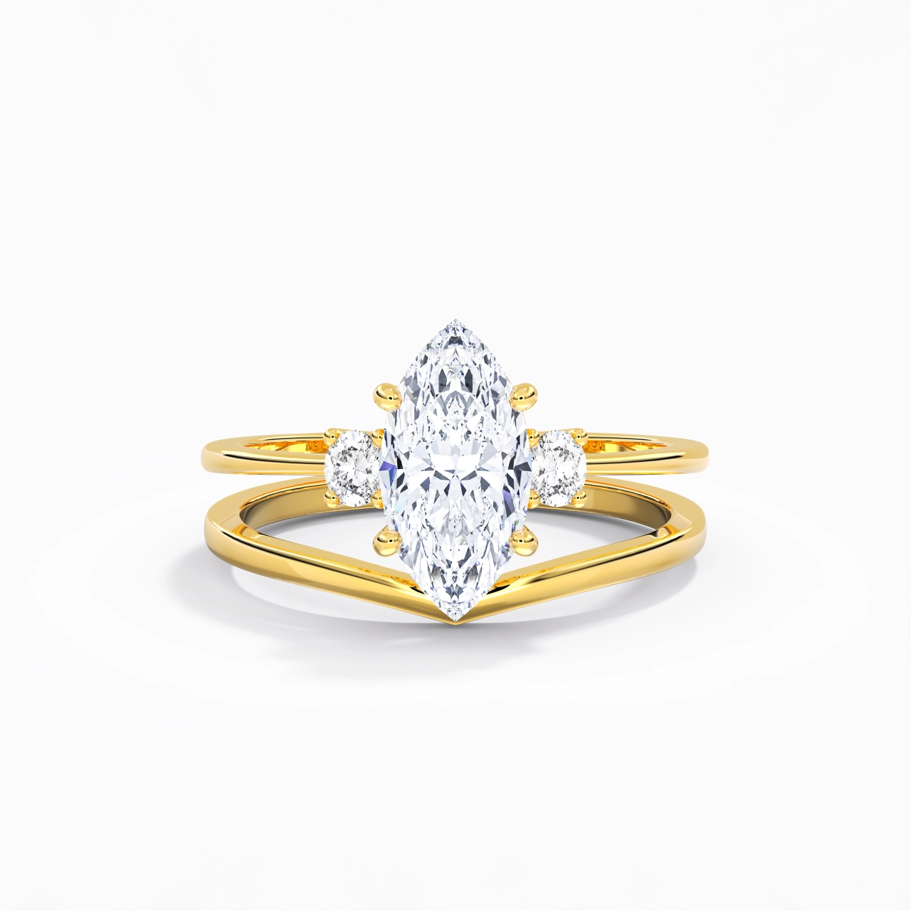 Classic Marquise Cut Bridal Set