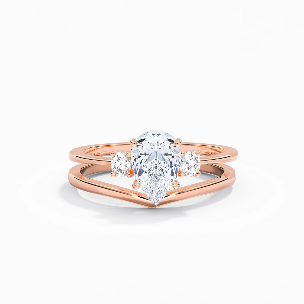 Classic Pear Cut Bridal Set