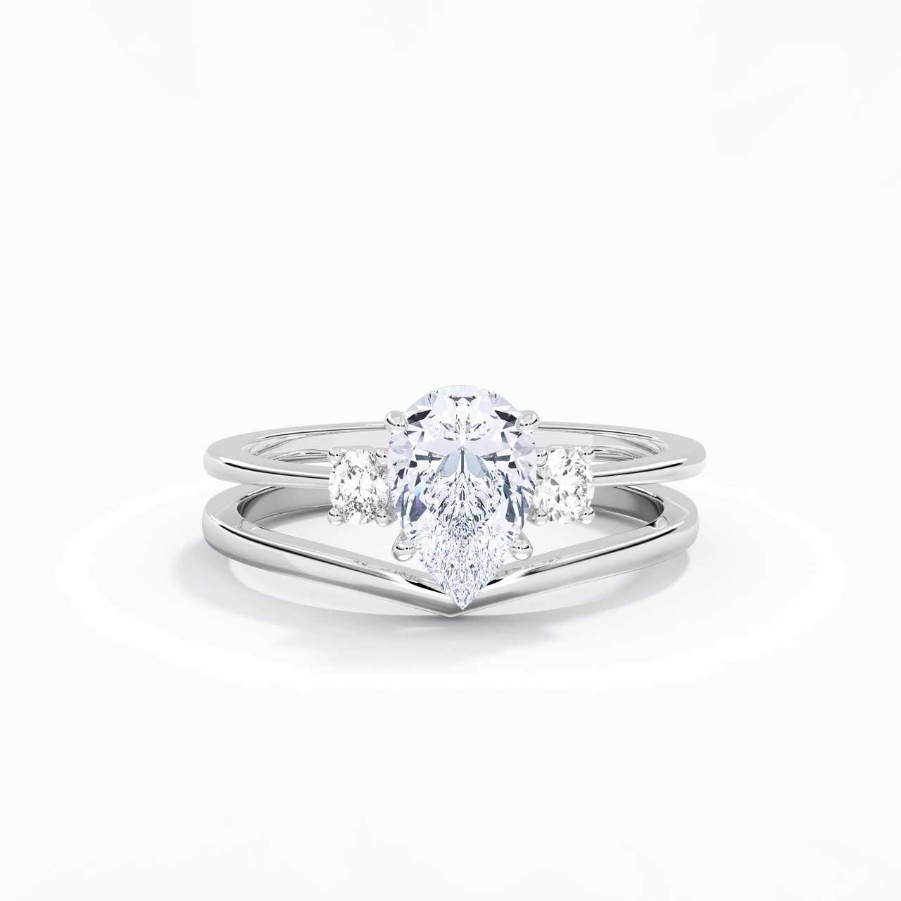 Classic Pear Cut Bridal Set