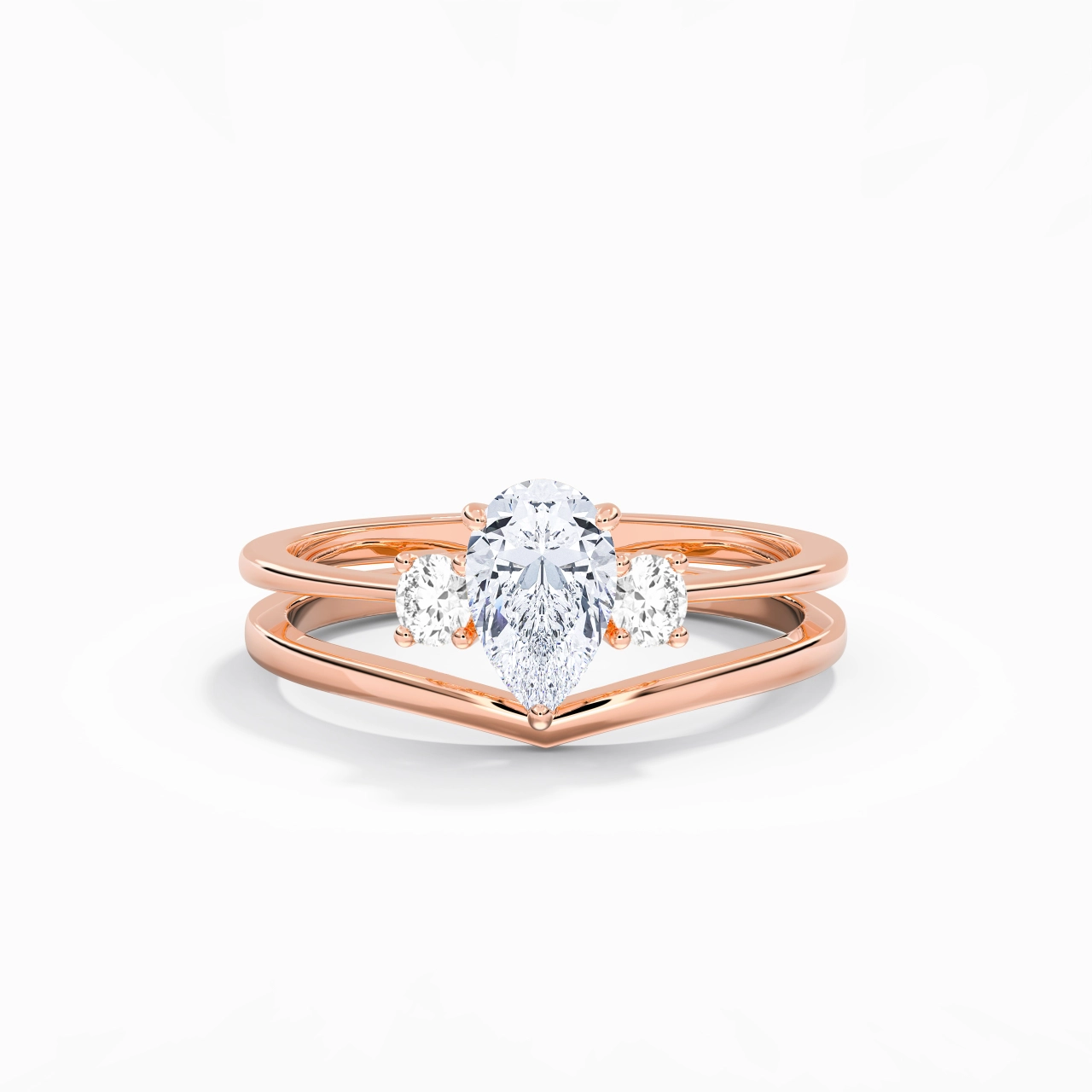 Classic Pear Cut Bridal Set