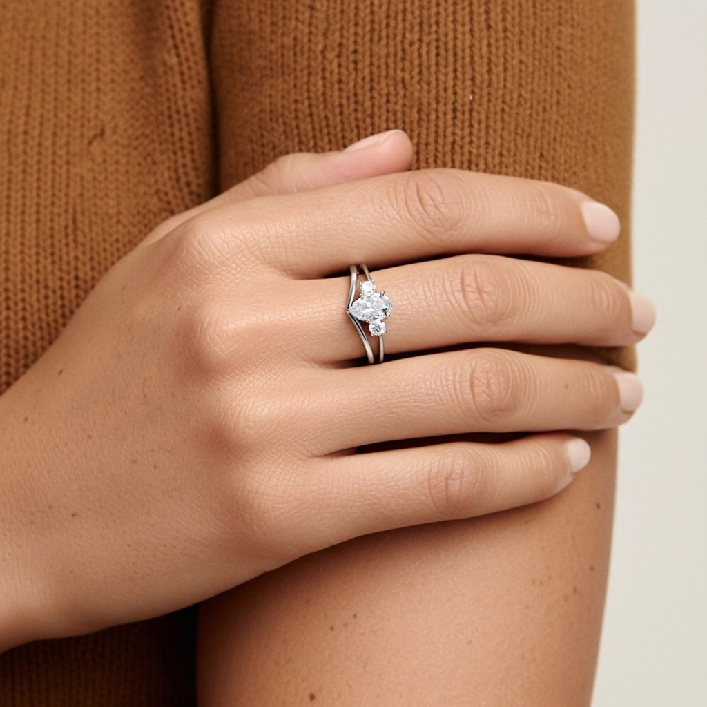 Classic Pear Cut Bridal Set