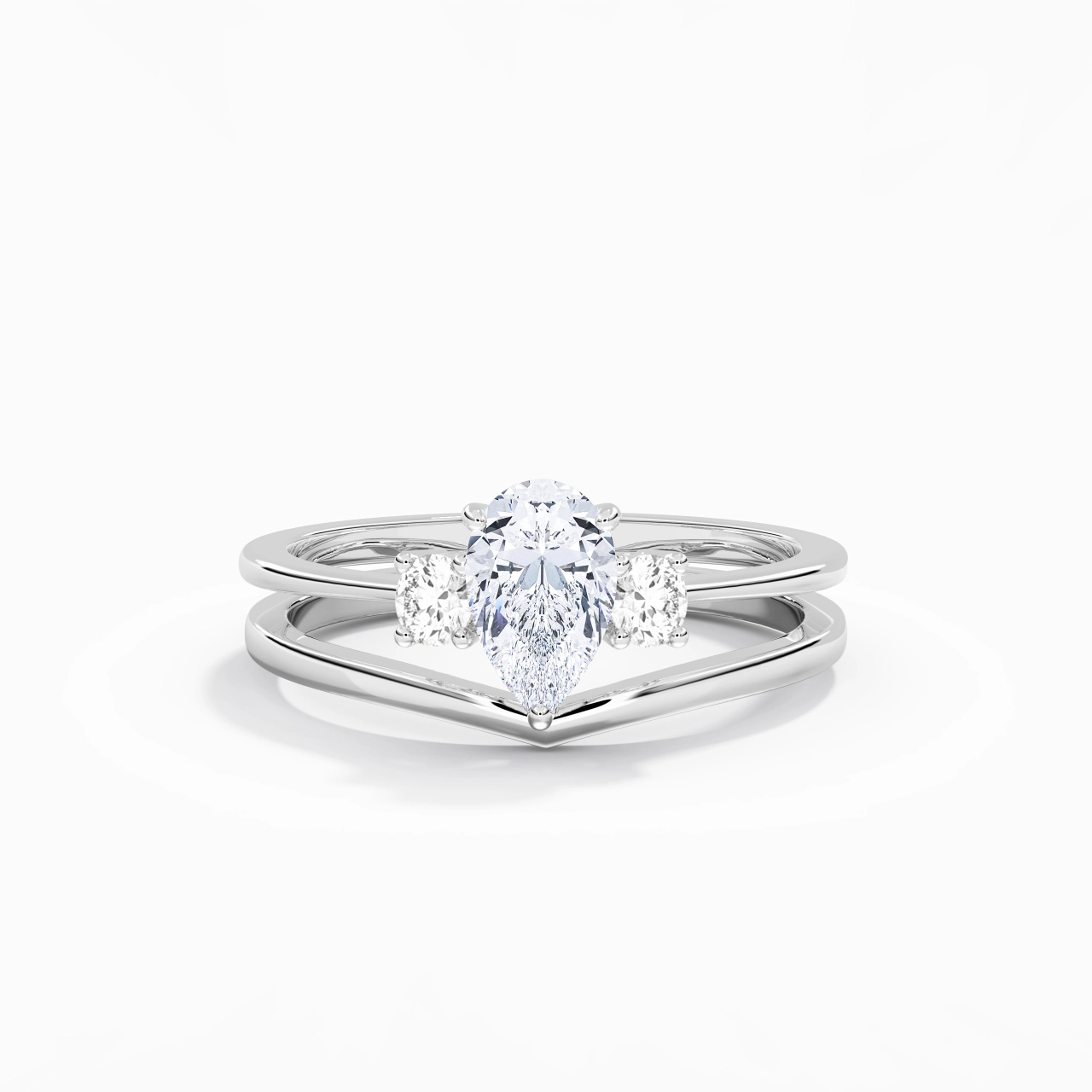 Classic Pear Cut Bridal Set