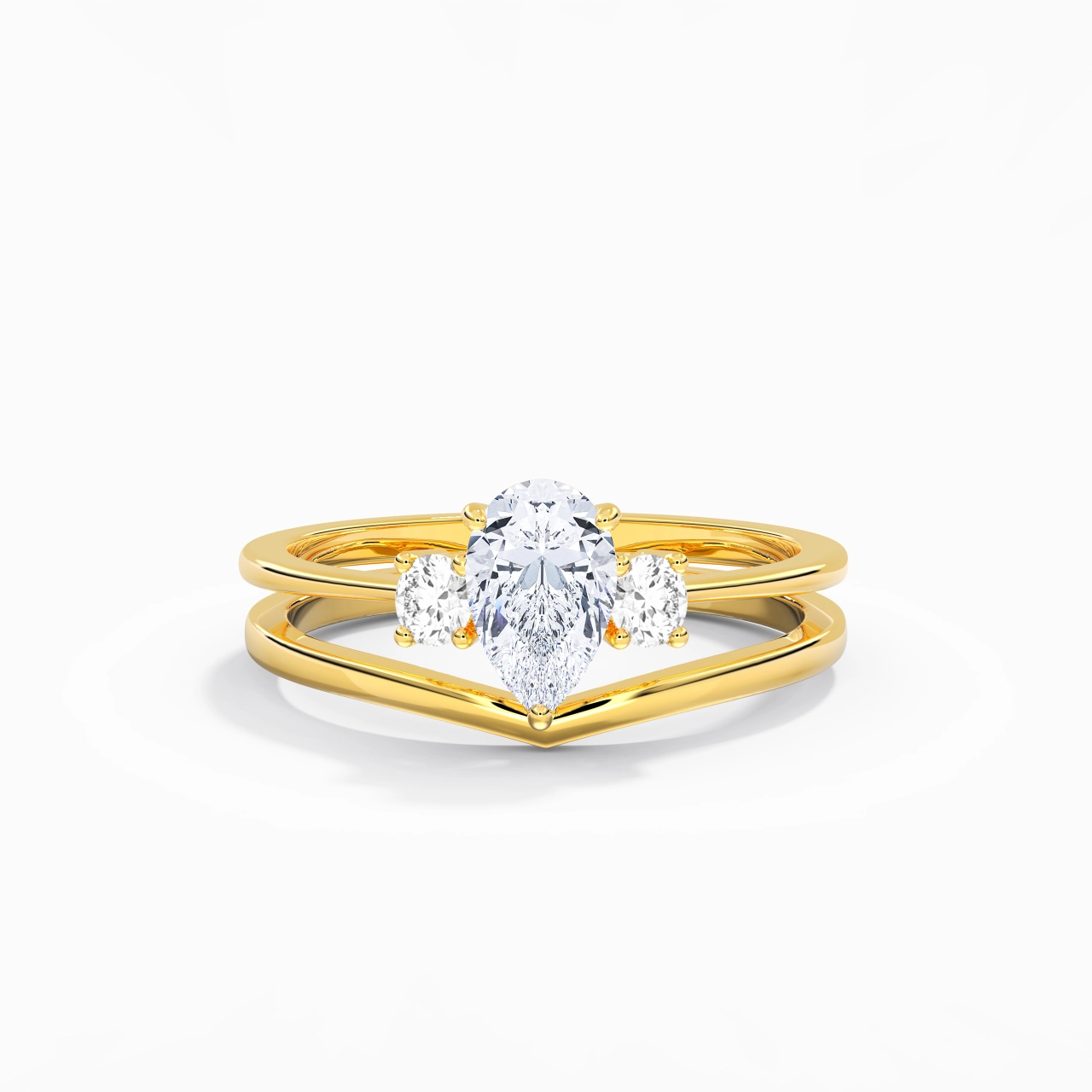 Classic Pear Cut Bridal Set