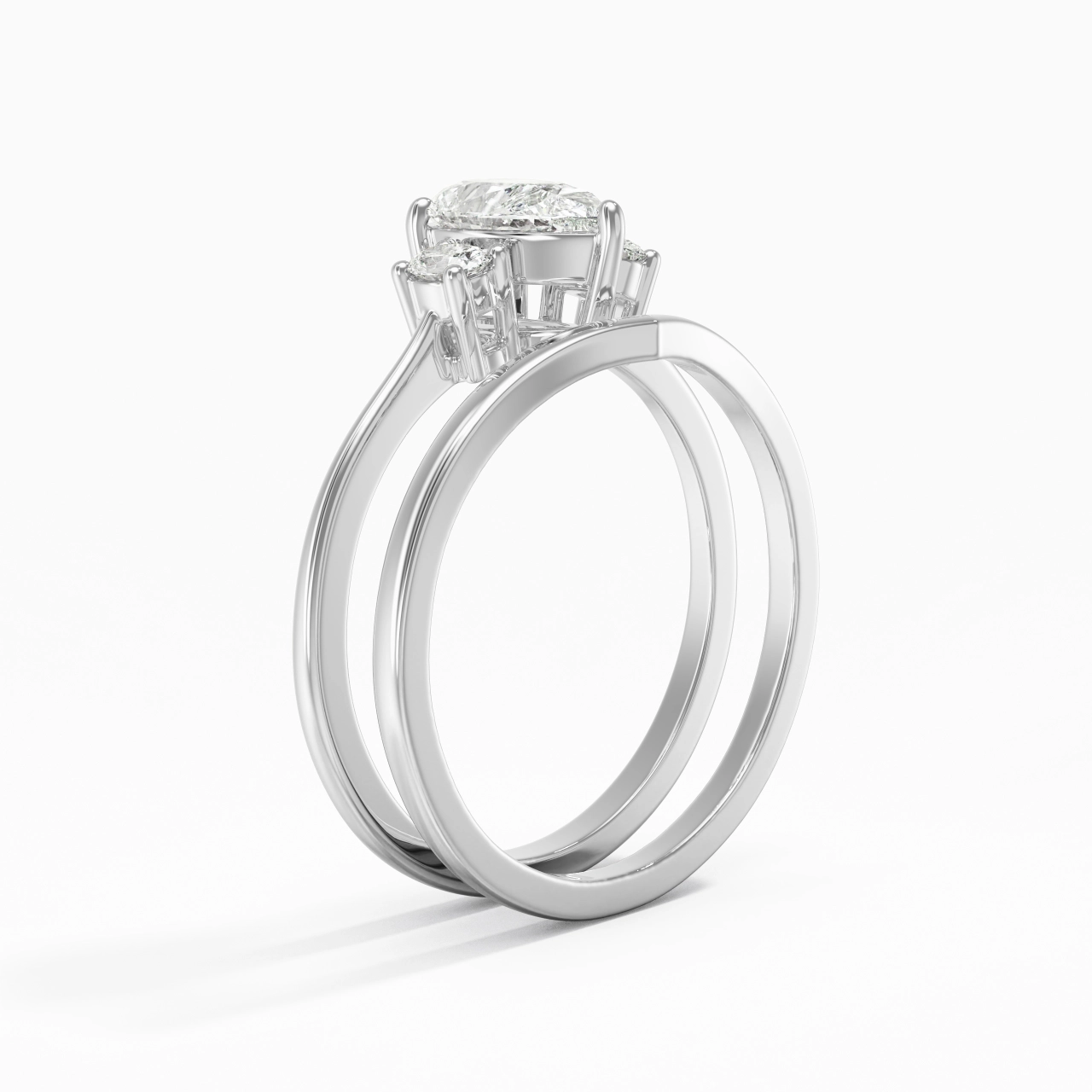 Classic Pear Cut Bridal Set