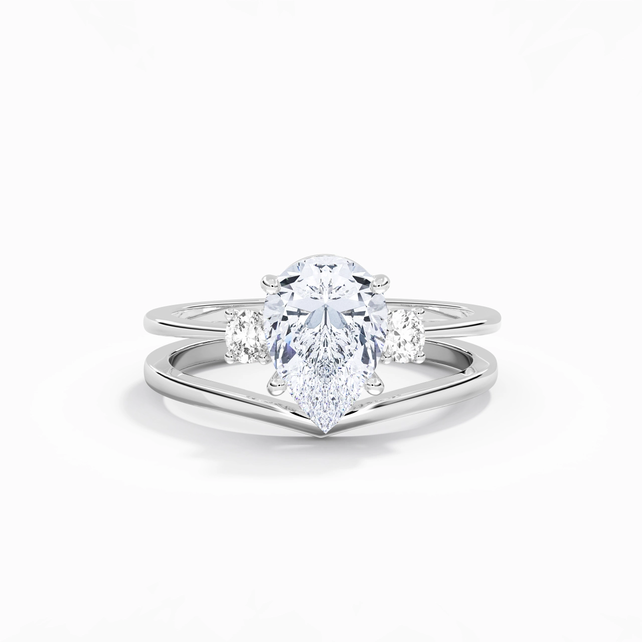 Classic Pear Cut Bridal Set