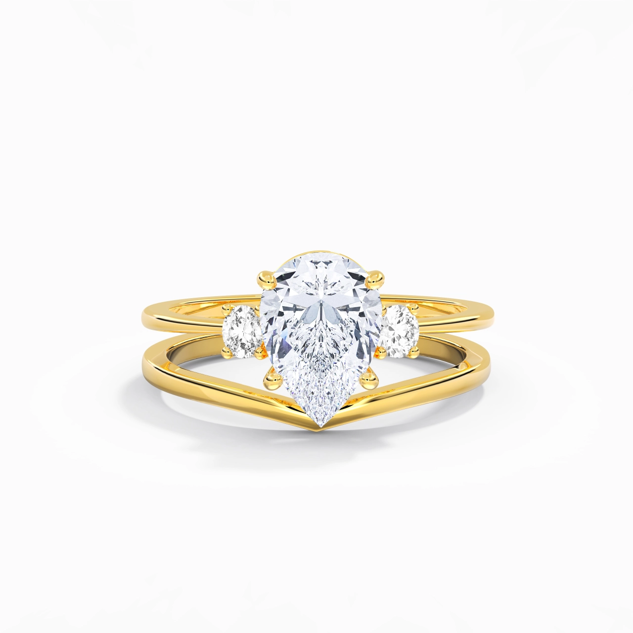 Classic Pear Cut Bridal Set