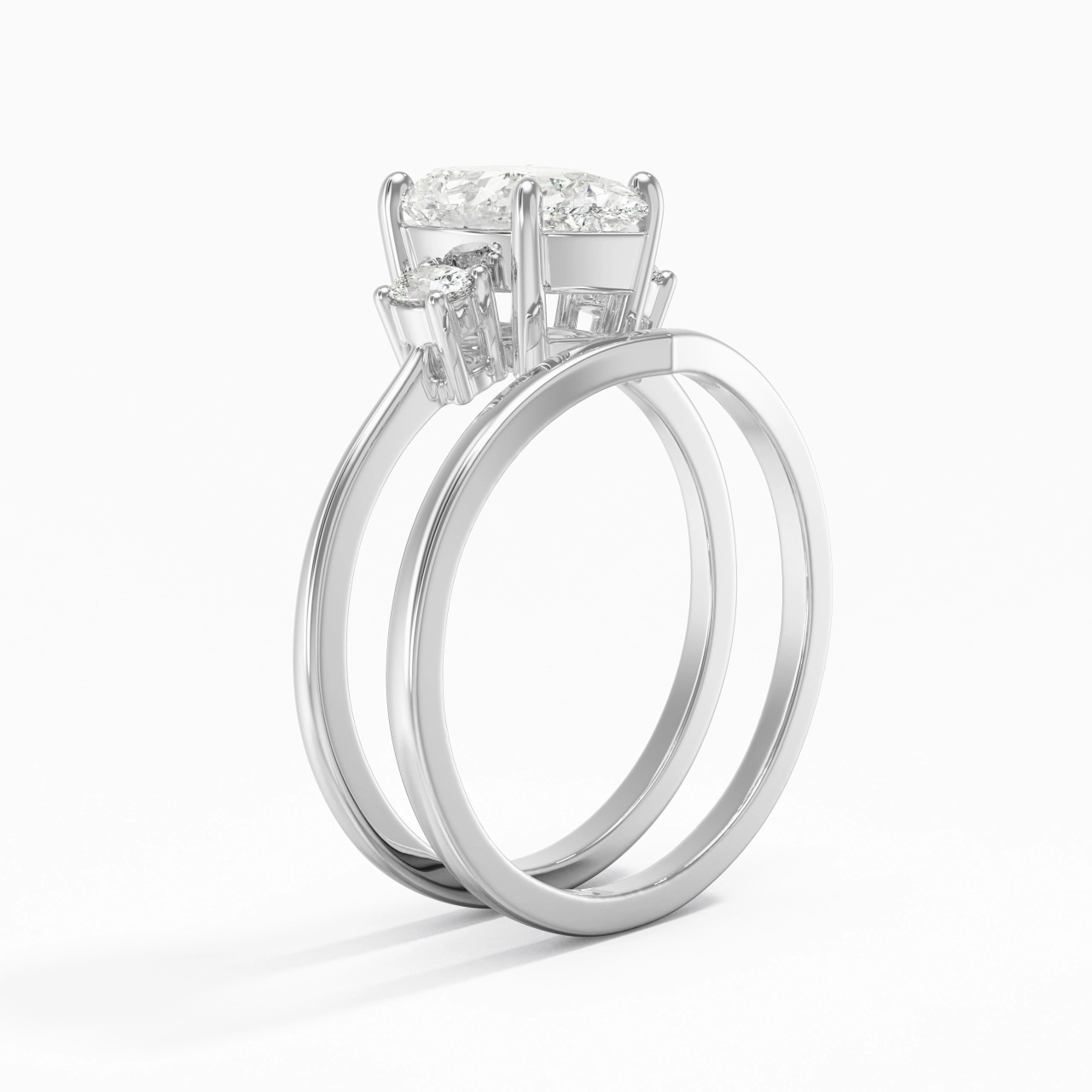 Classic Pear Cut Bridal Set