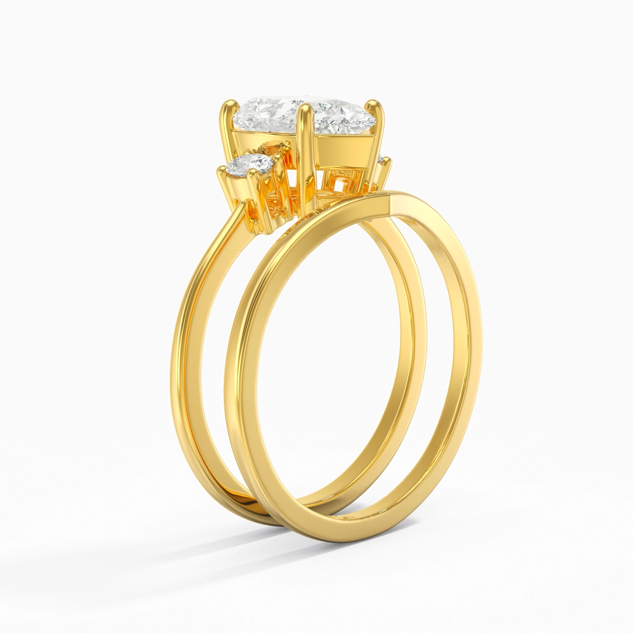 Classic Pear Cut Bridal Set