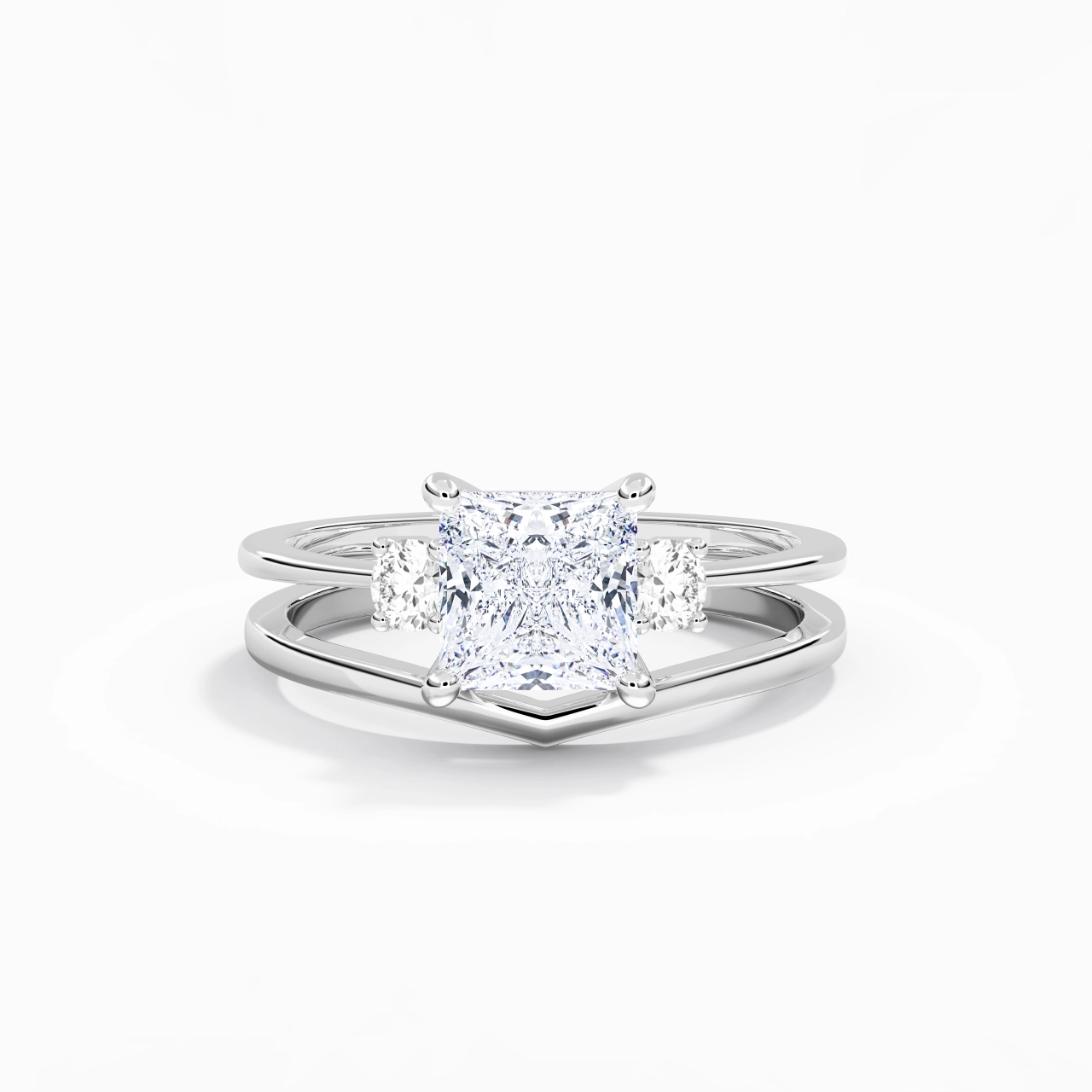 Classic Princess Cut Bridal Set