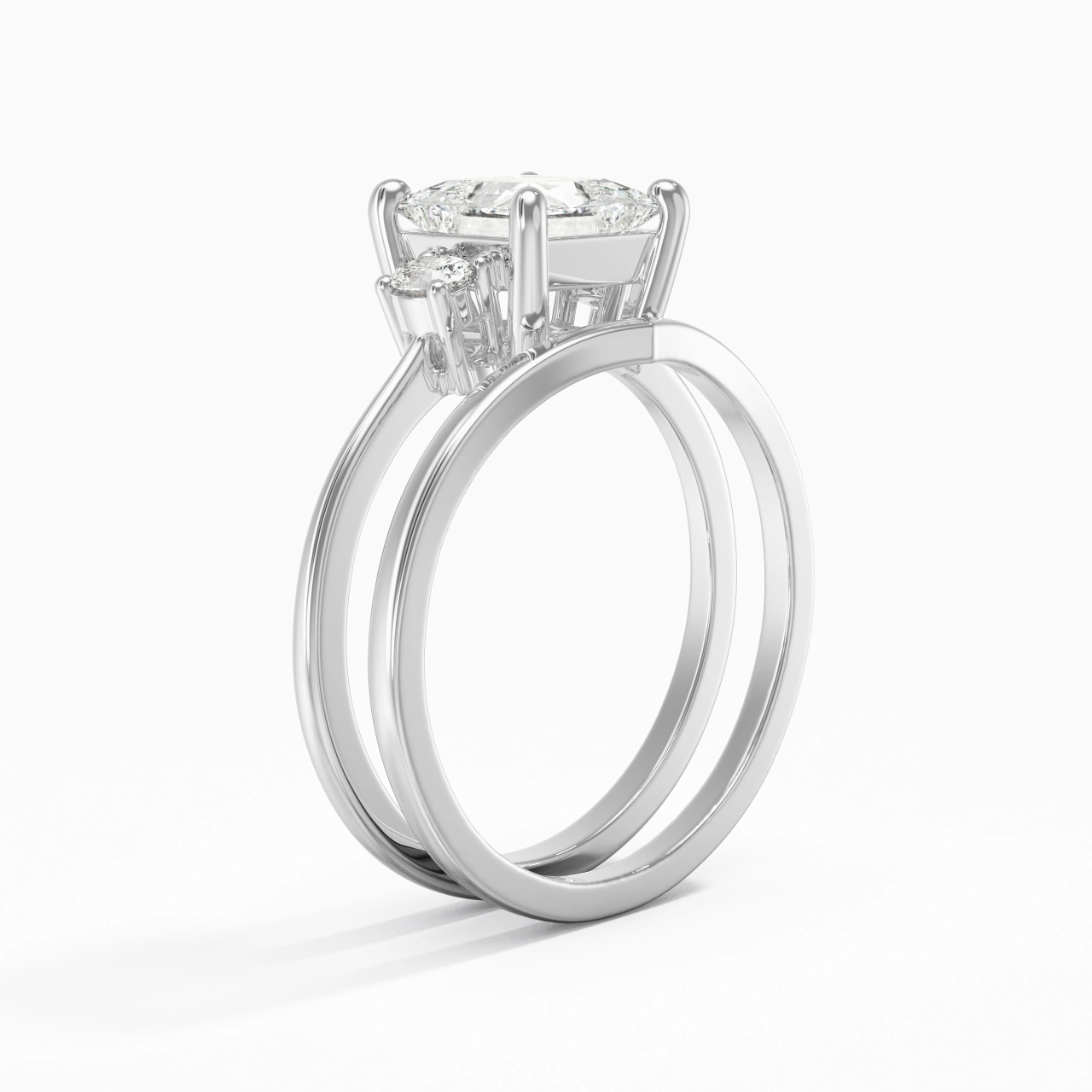Classic Princess Cut Bridal Set