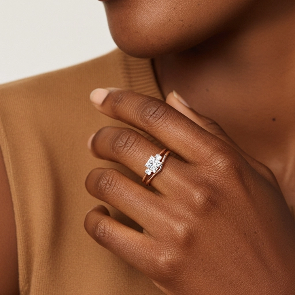 Classic Princess Cut Bridal Set