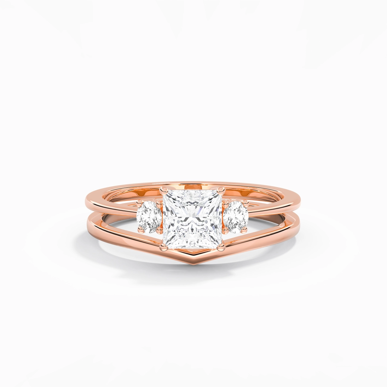 Classic Princess Cut Bridal Set