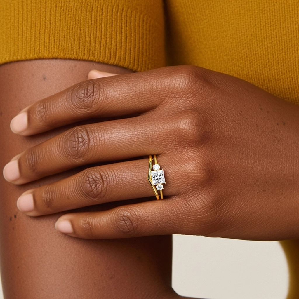 Classic Princess Cut Bridal Set