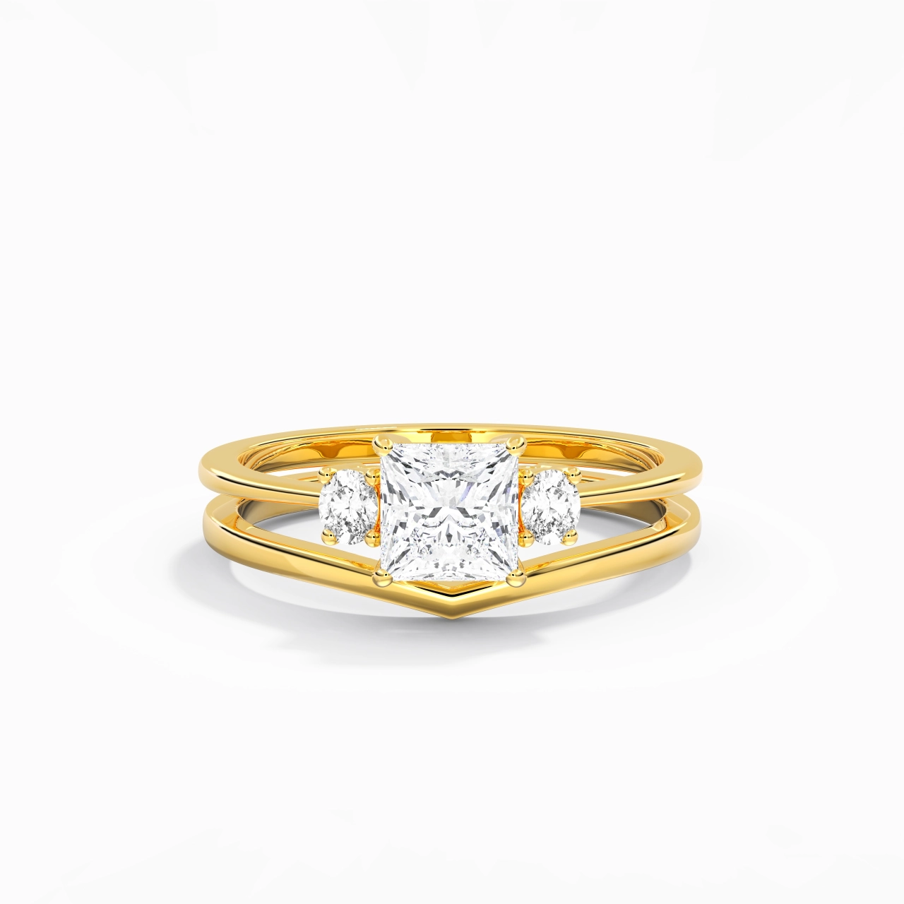 Classic Princess Cut Bridal Set