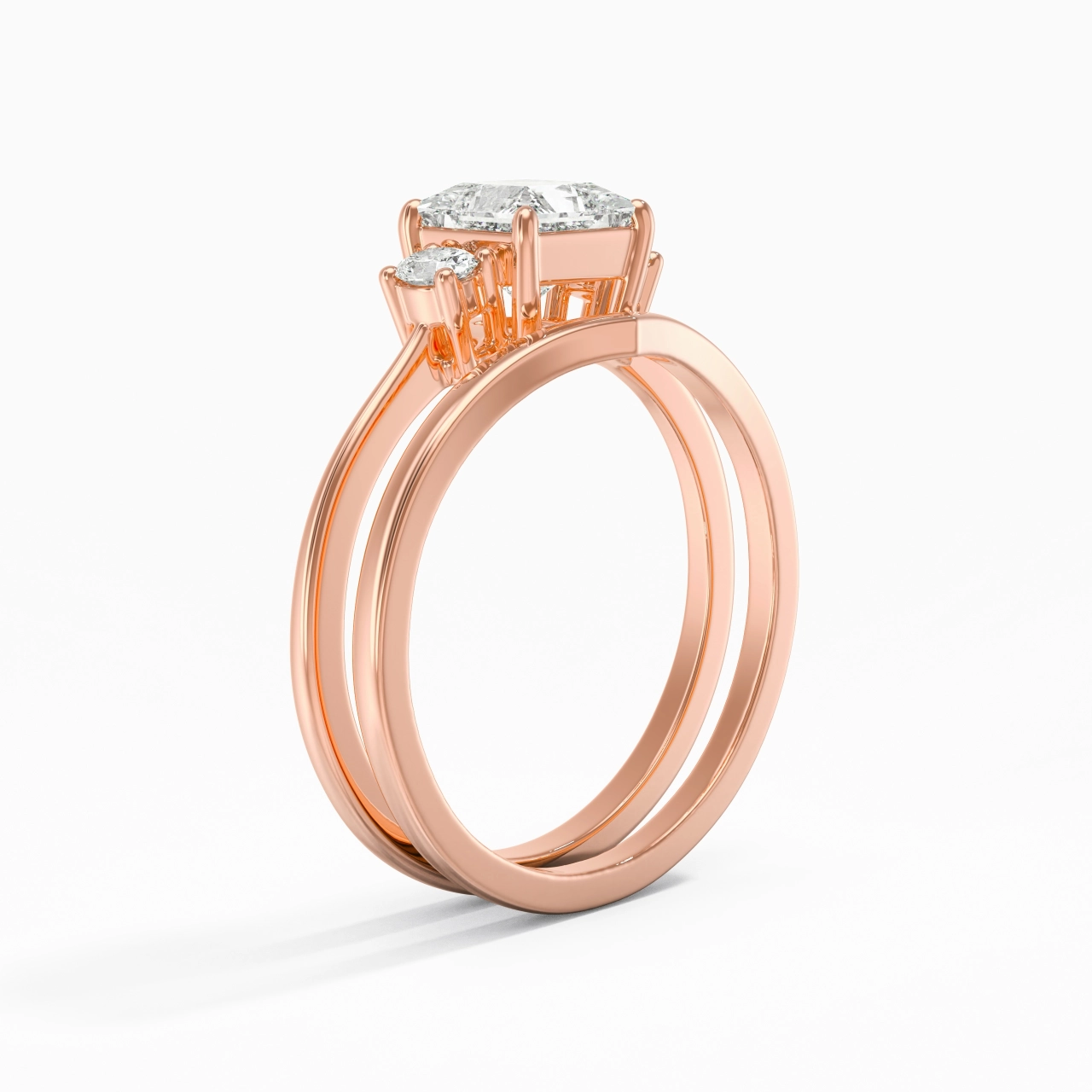 Classic Princess Cut Bridal Set