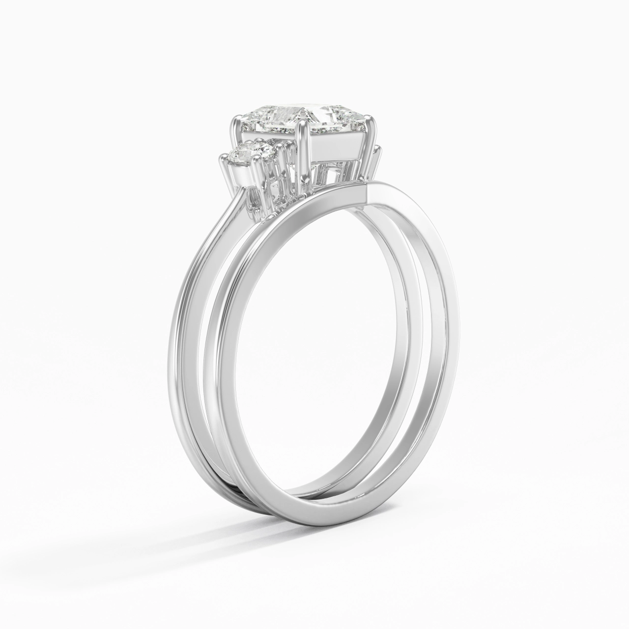 Classic Princess Cut Bridal Set
