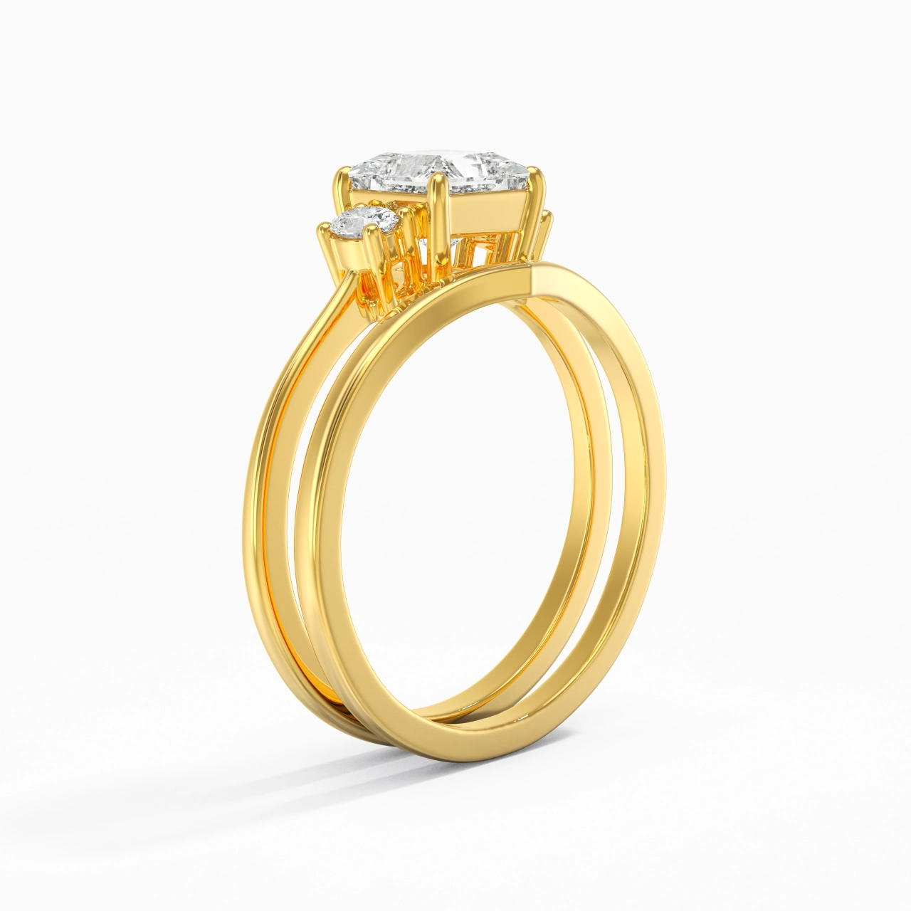Classic Princess Cut Bridal Set