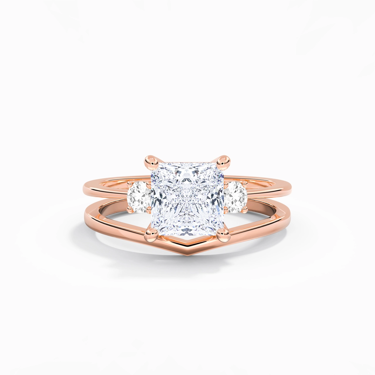 Classic Princess Cut Bridal Set