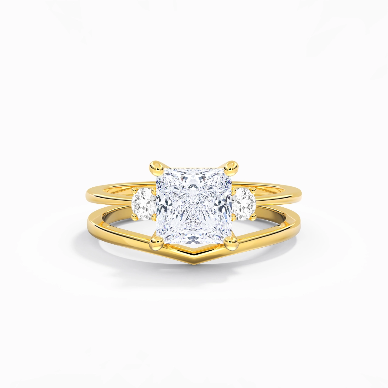 Classic Princess Cut Bridal Set