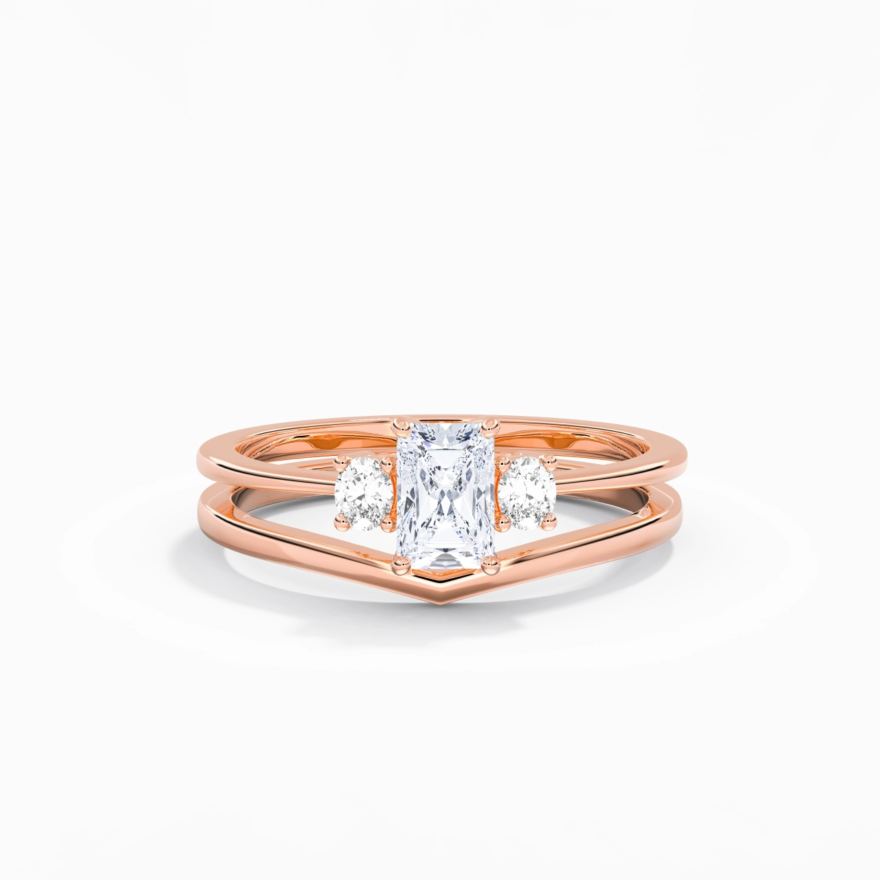 Classic Radiant Cut Bridal Set