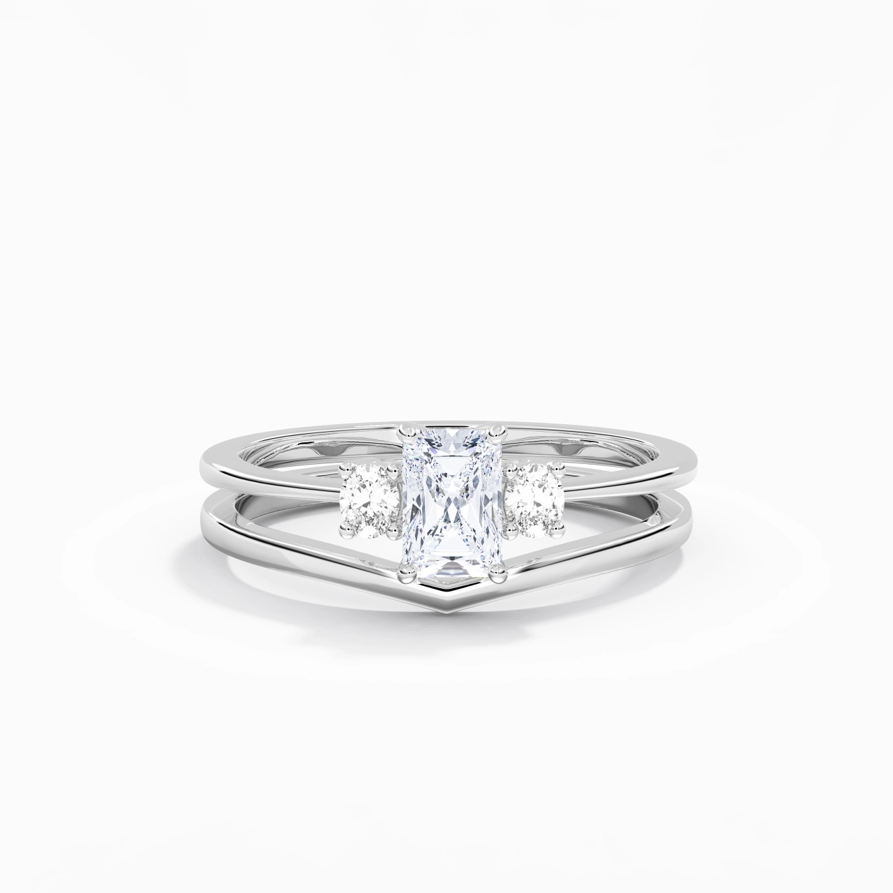 Classic Radiant Cut Bridal Set