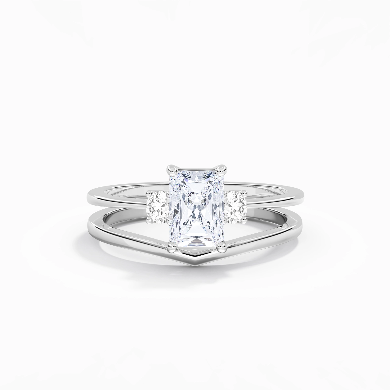Classic Radiant Cut Bridal Set