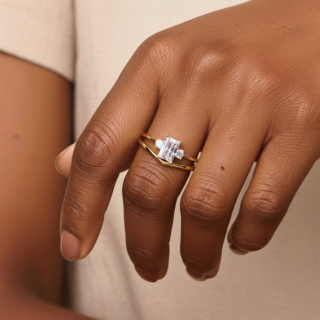 Classic Radiant Cut Bridal Set