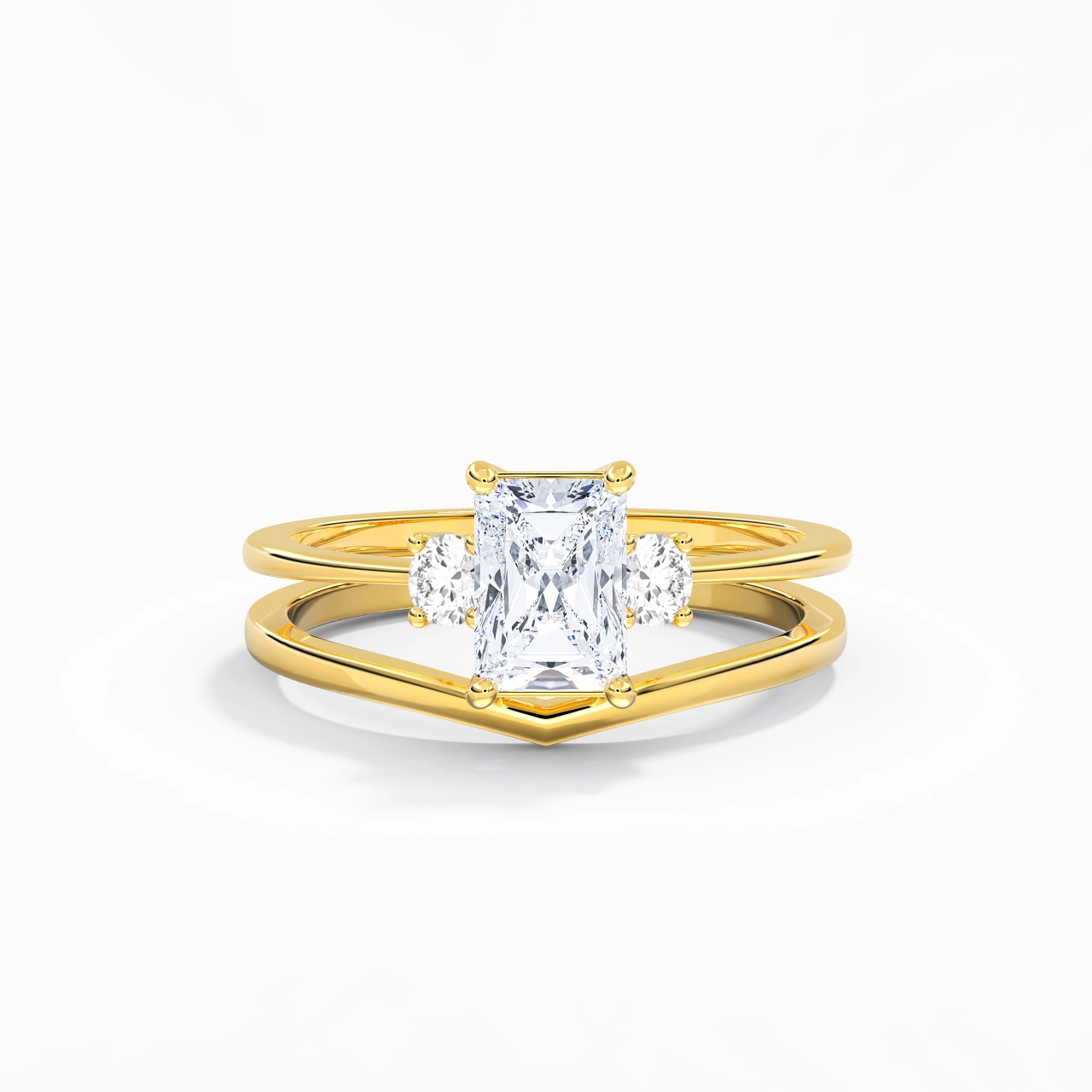 Classic Radiant Cut Bridal Set