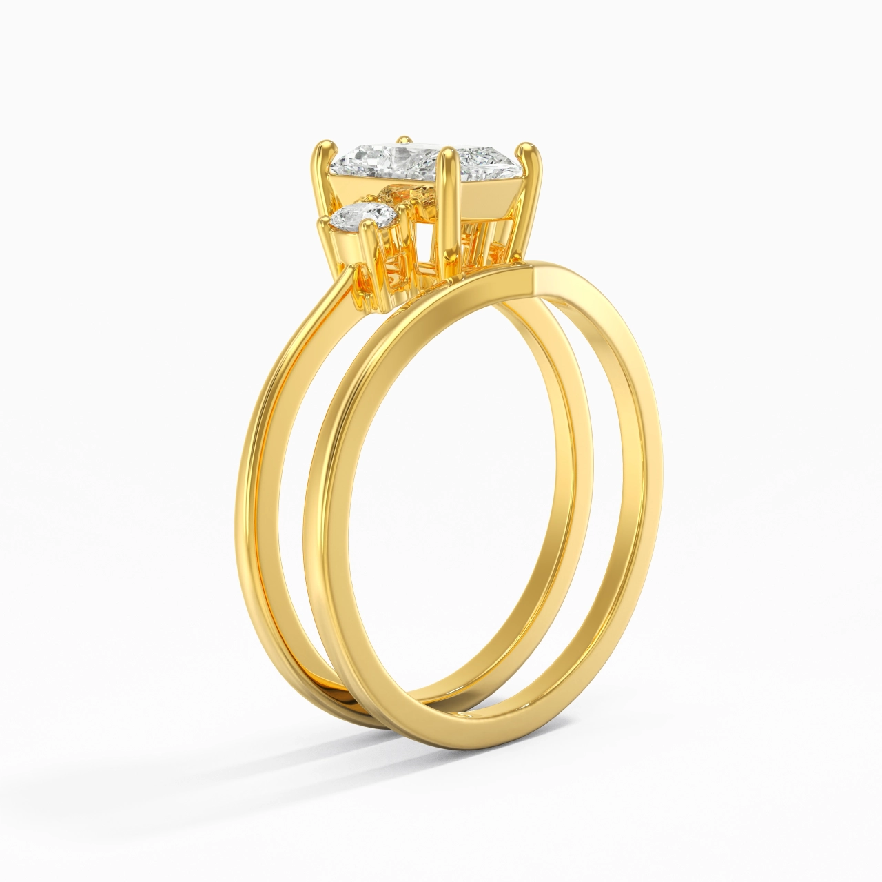Classic Radiant Cut Bridal Set