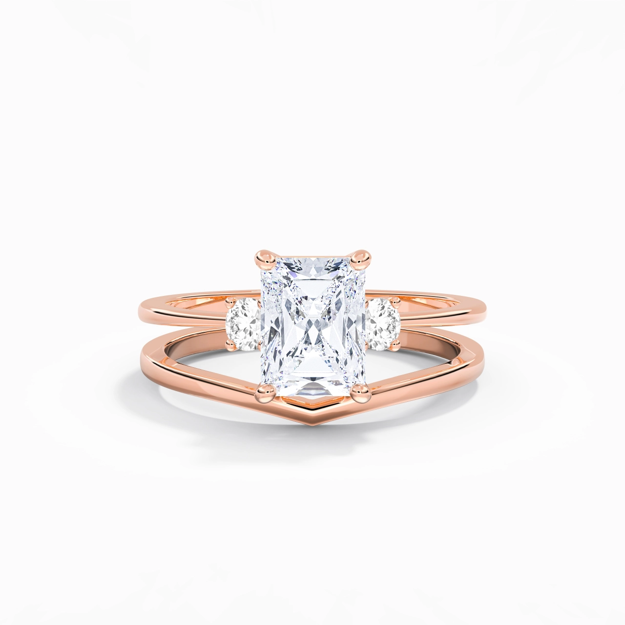 Classic Radiant Cut Bridal Set