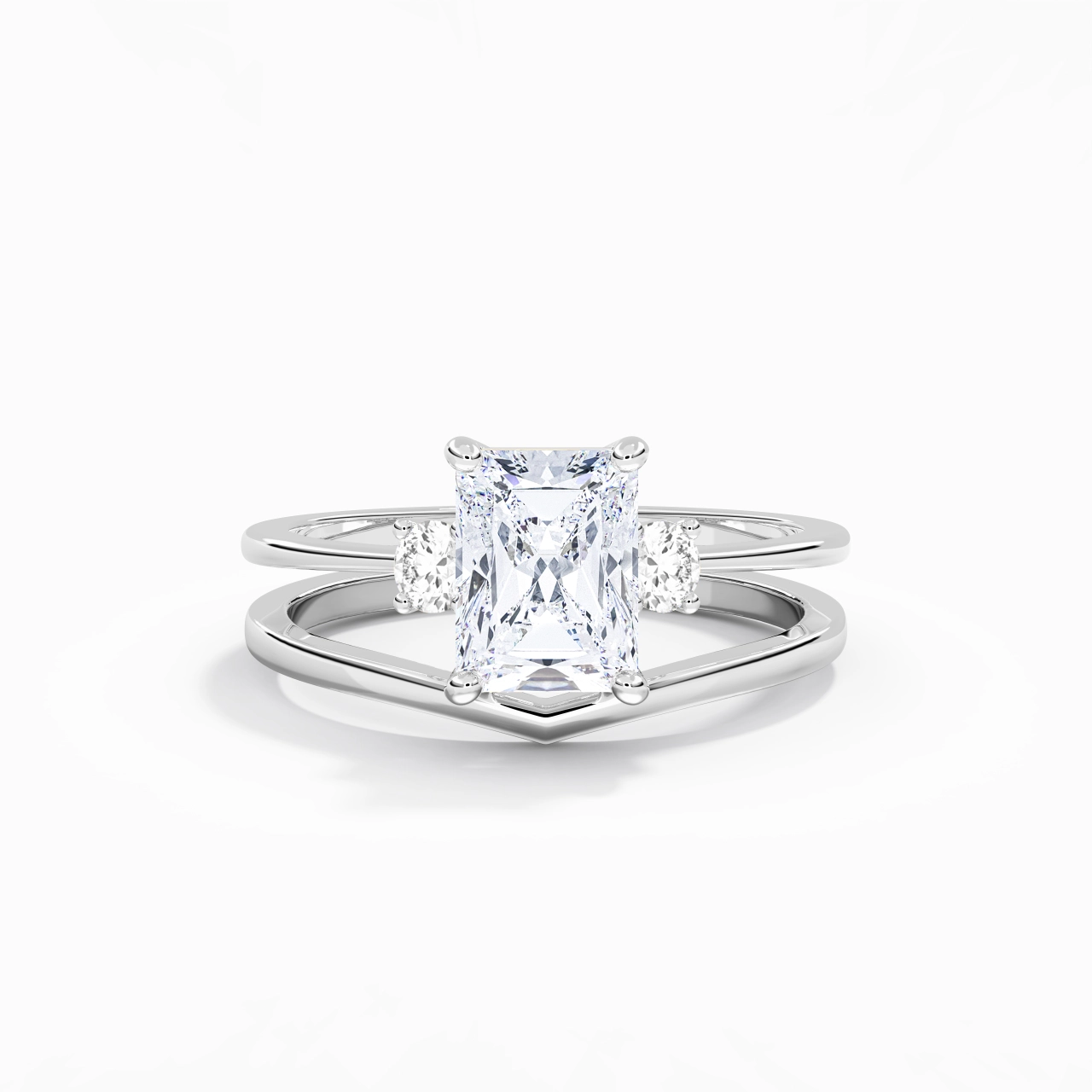 Classic Radiant Cut Bridal Set