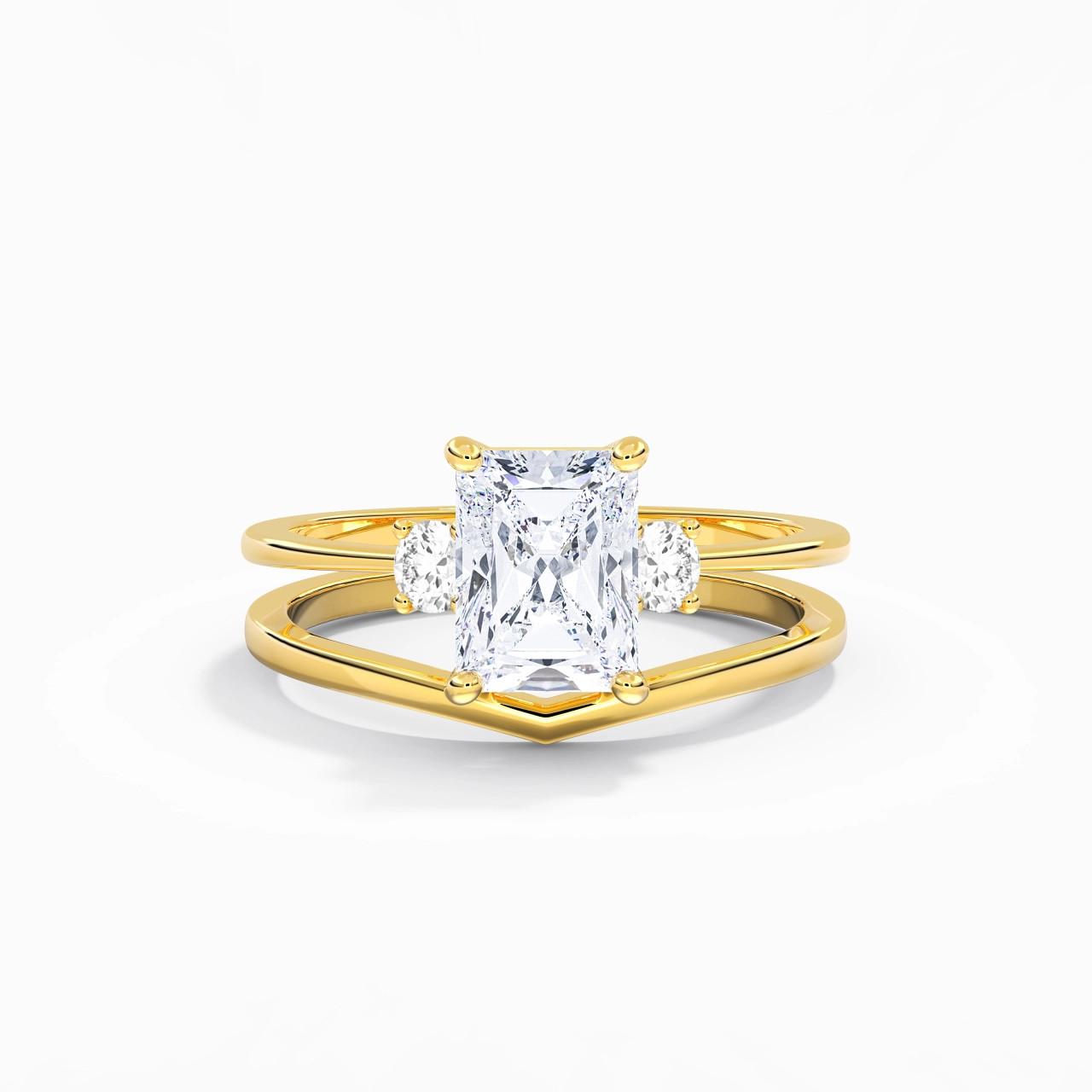 Classic Radiant Cut Bridal Set