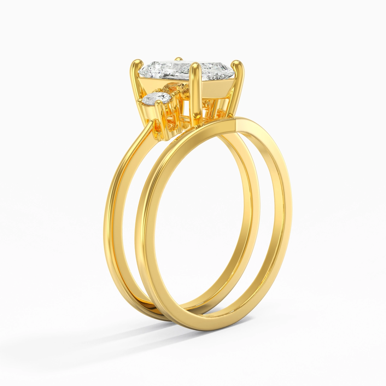 Classic Radiant Cut Bridal Set