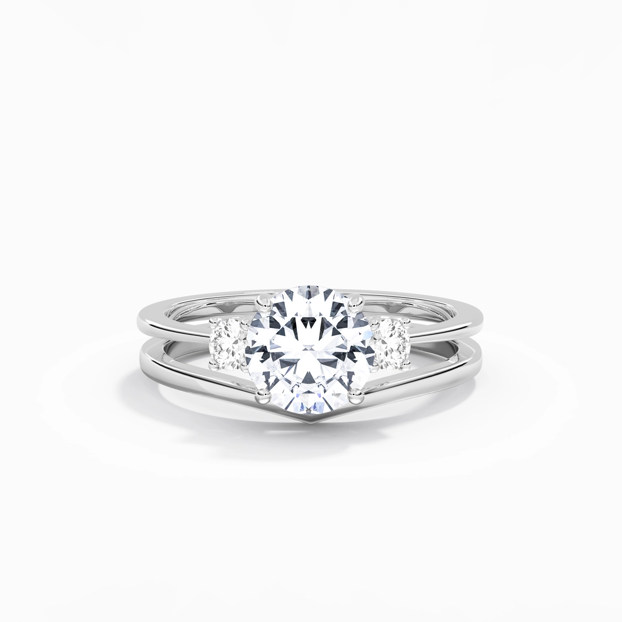 Classic Round Cut Bridal Set