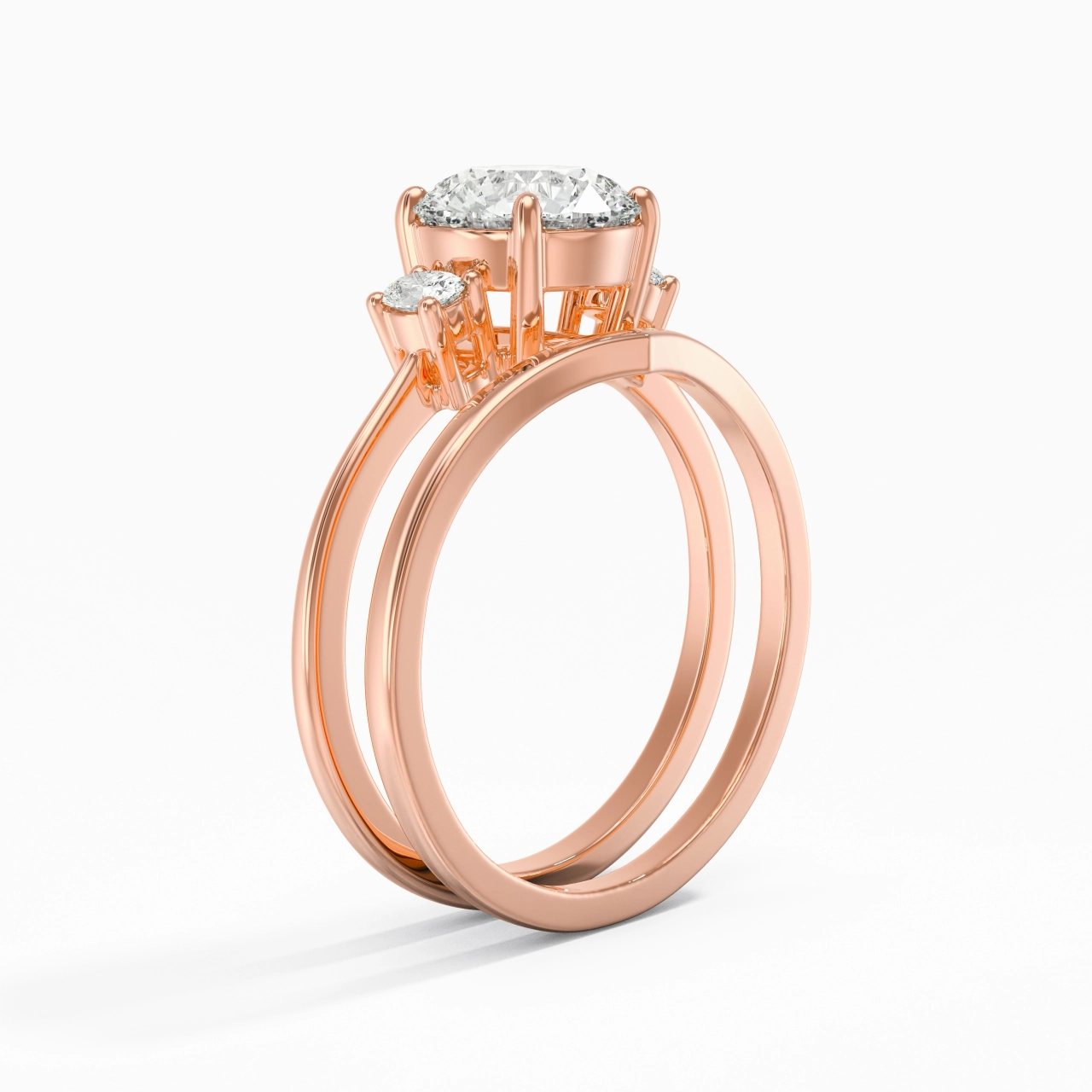 Classic Round Cut Bridal Set