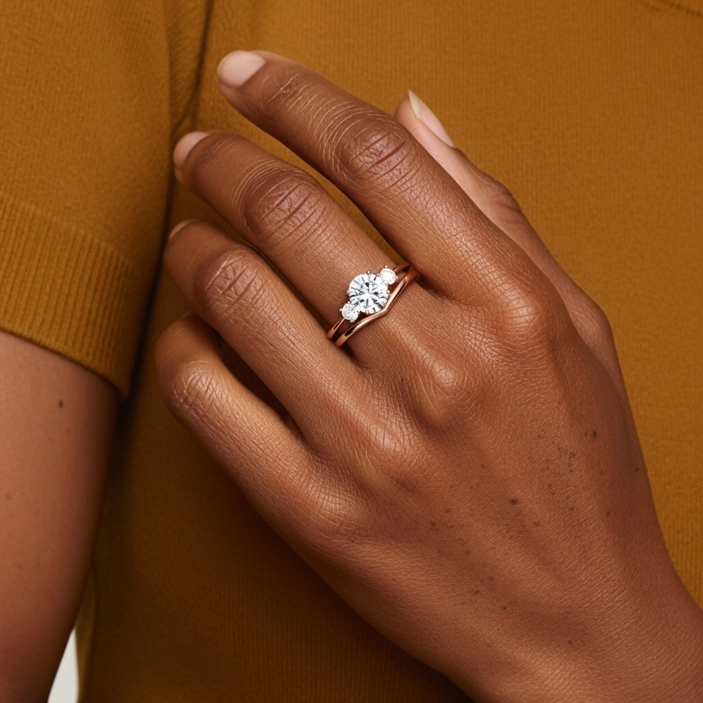 Classique Rond Coupé Ensemble nuptial