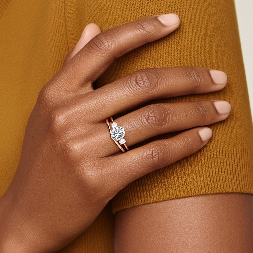 Classique Rond Coupé Ensemble nuptial