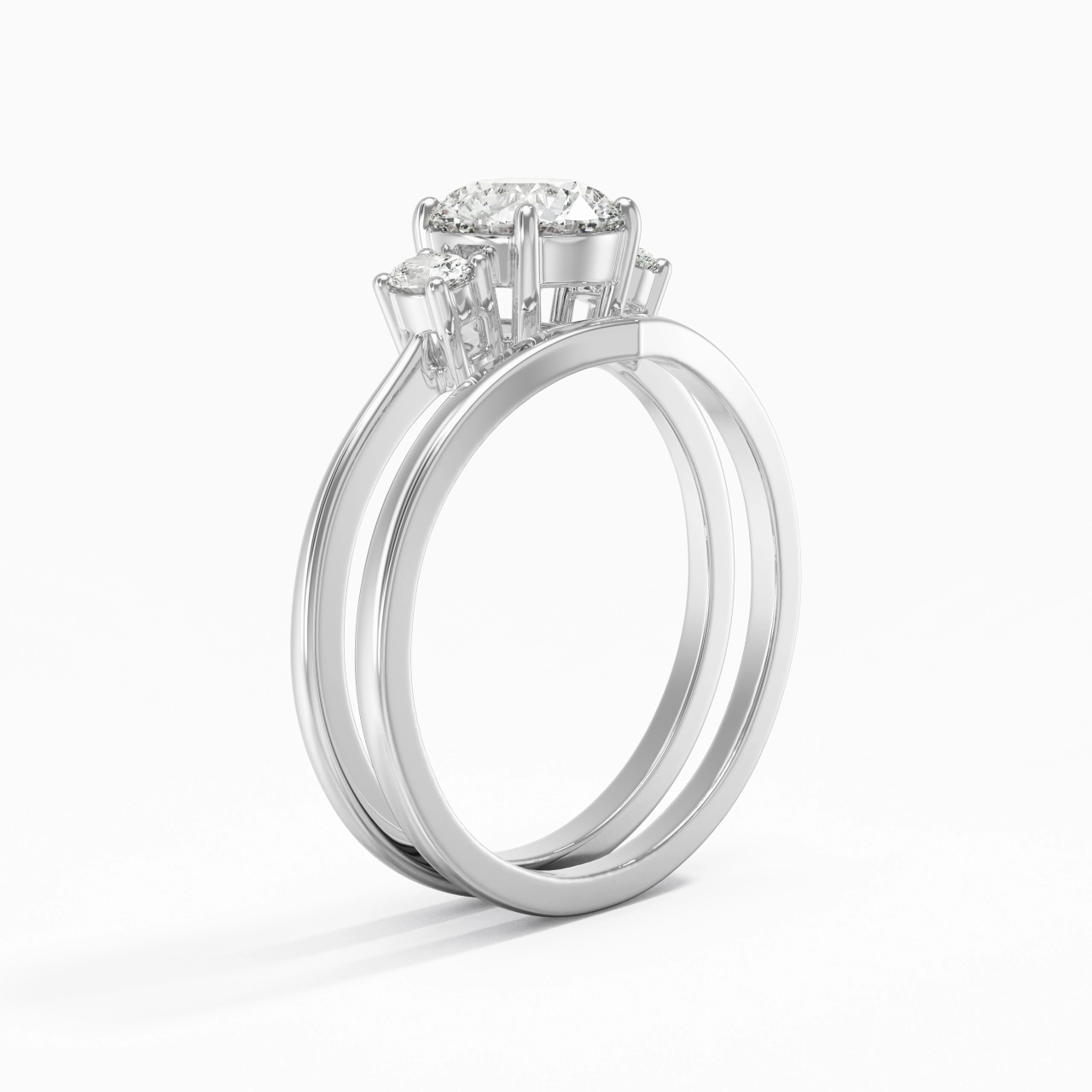 Classic Round Cut Bridal Set