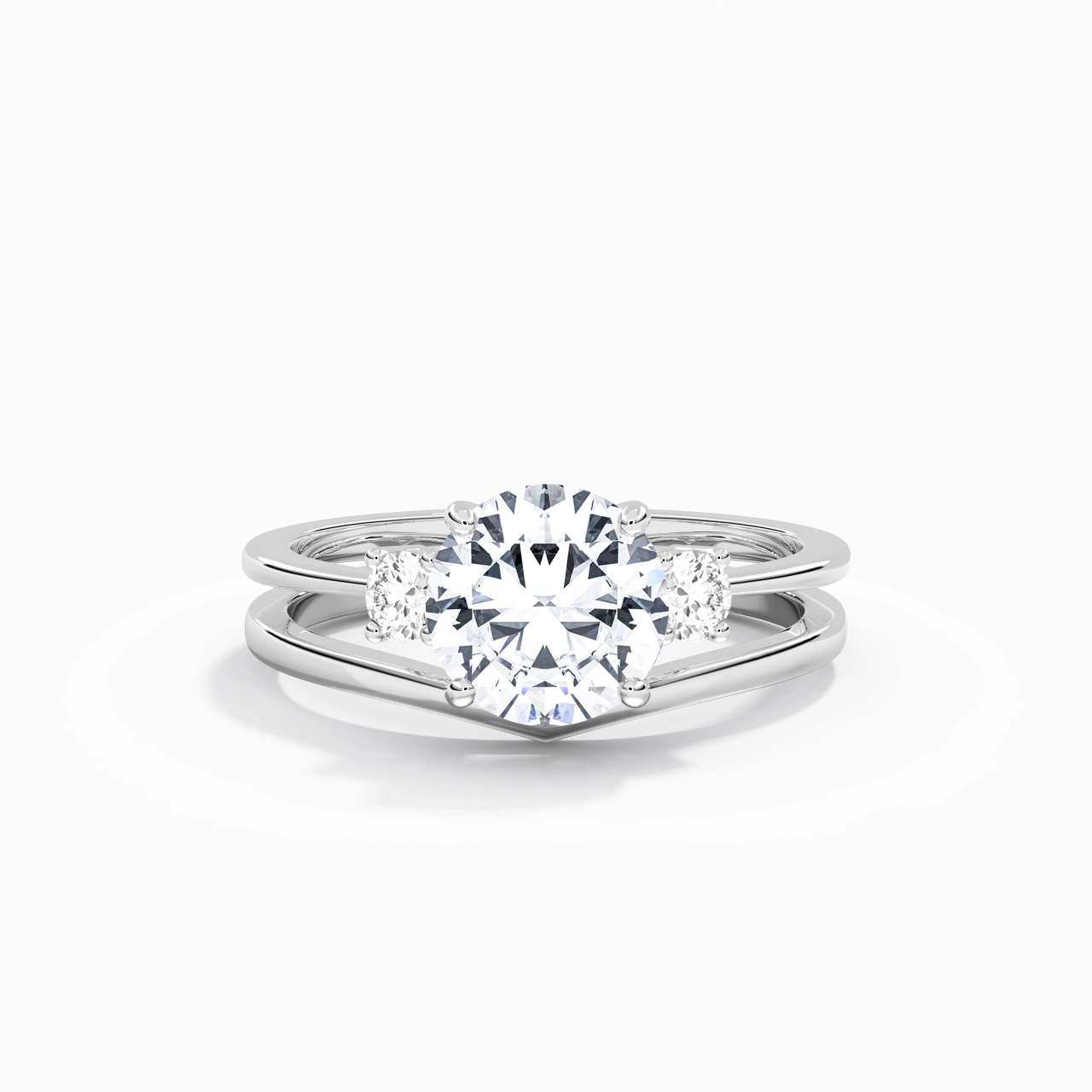 Classic Round Cut Bridal Set