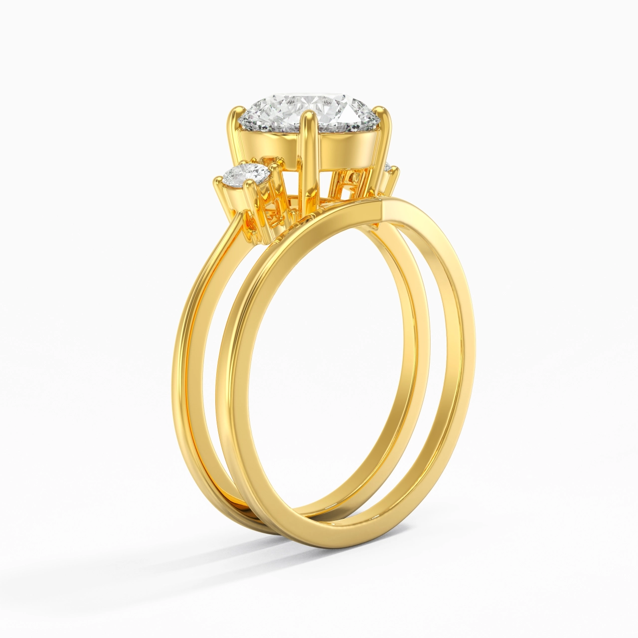 Classic Round Cut Bridal Set