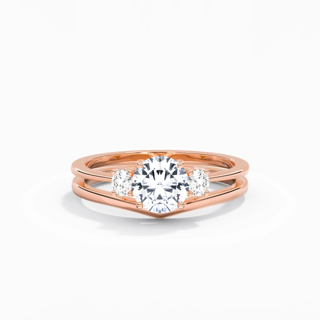 Moissanite Classic Prong Bridal Set 925 Sterling Silver Traditional Shank 1.00ct Round Cut For Women