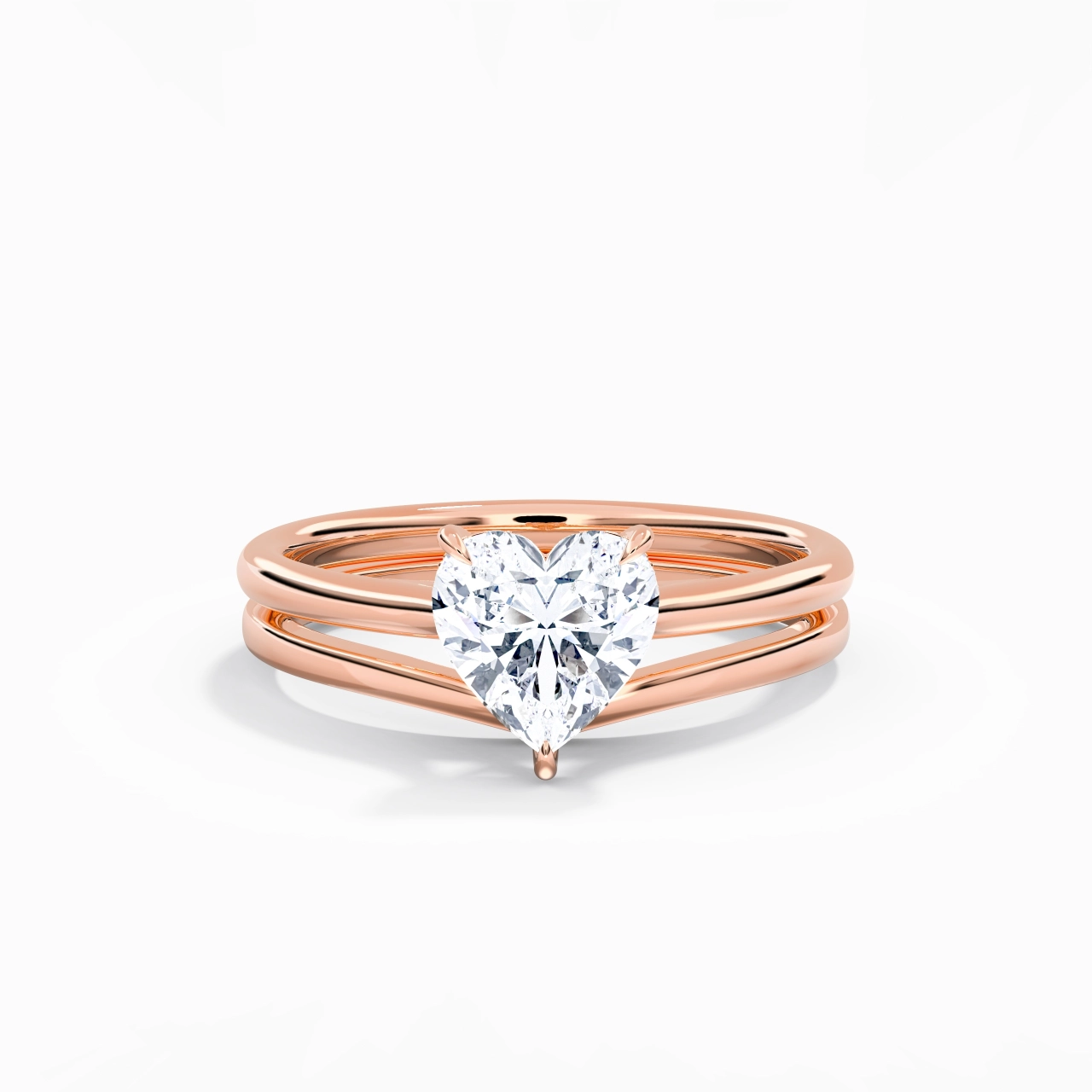 Cathedral Hidden Halo Wedding Ring Set 1.50ct Moissanite