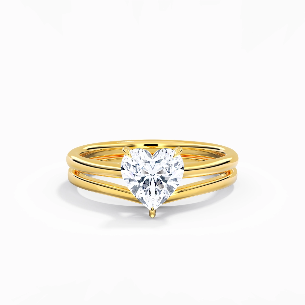 Cathedral Hidden Halo Wedding Ring Set 1.50ct Moissanite