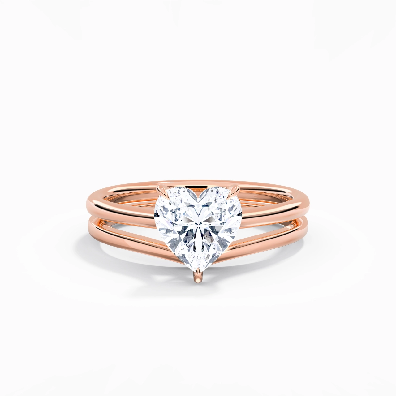 Cathedral Hidden Halo Wedding Ring Set 2.00ct Moissanite