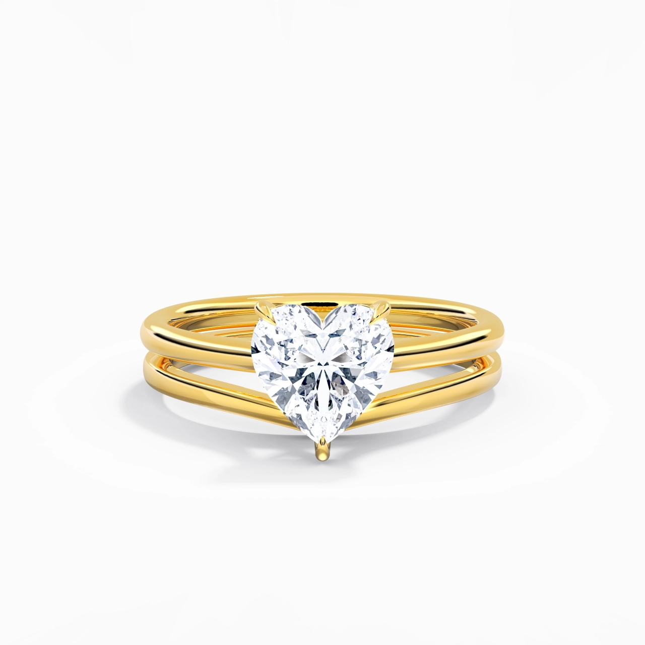 Cathedral Hidden Halo Wedding Ring Set 2.00ct Moissanite