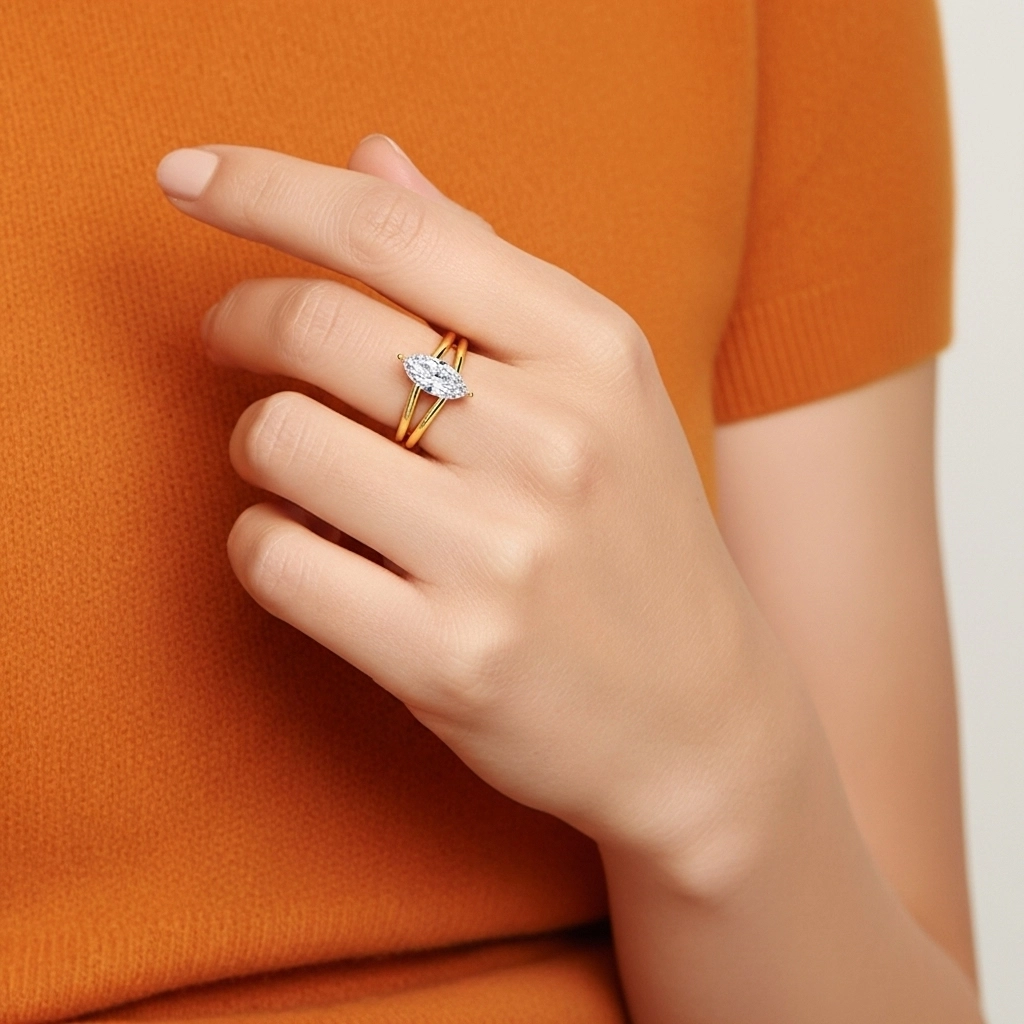 Cathedral Hidden Halo Wedding Ring Set 1.00ct Moissanite